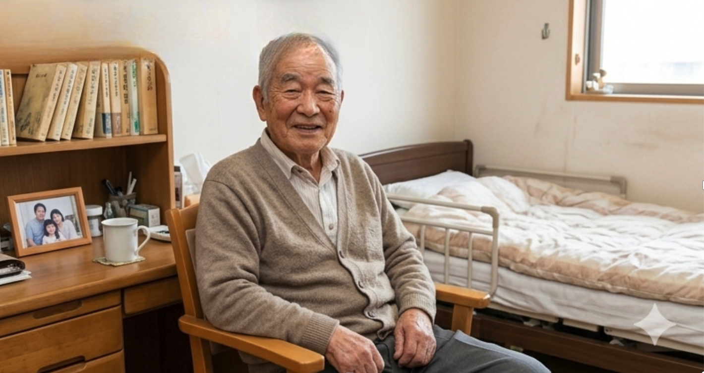 住み慣れた部屋で穏やかに過ごす入居者の方